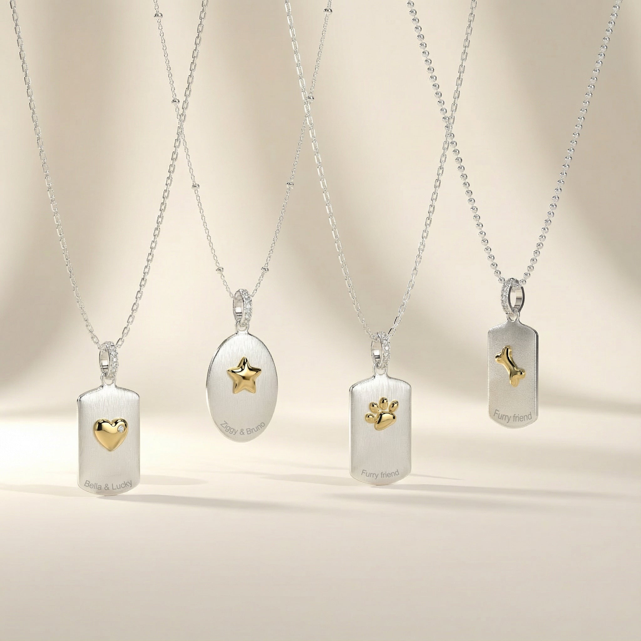 Double-Sided Custom Paw Necklace AW24N005S