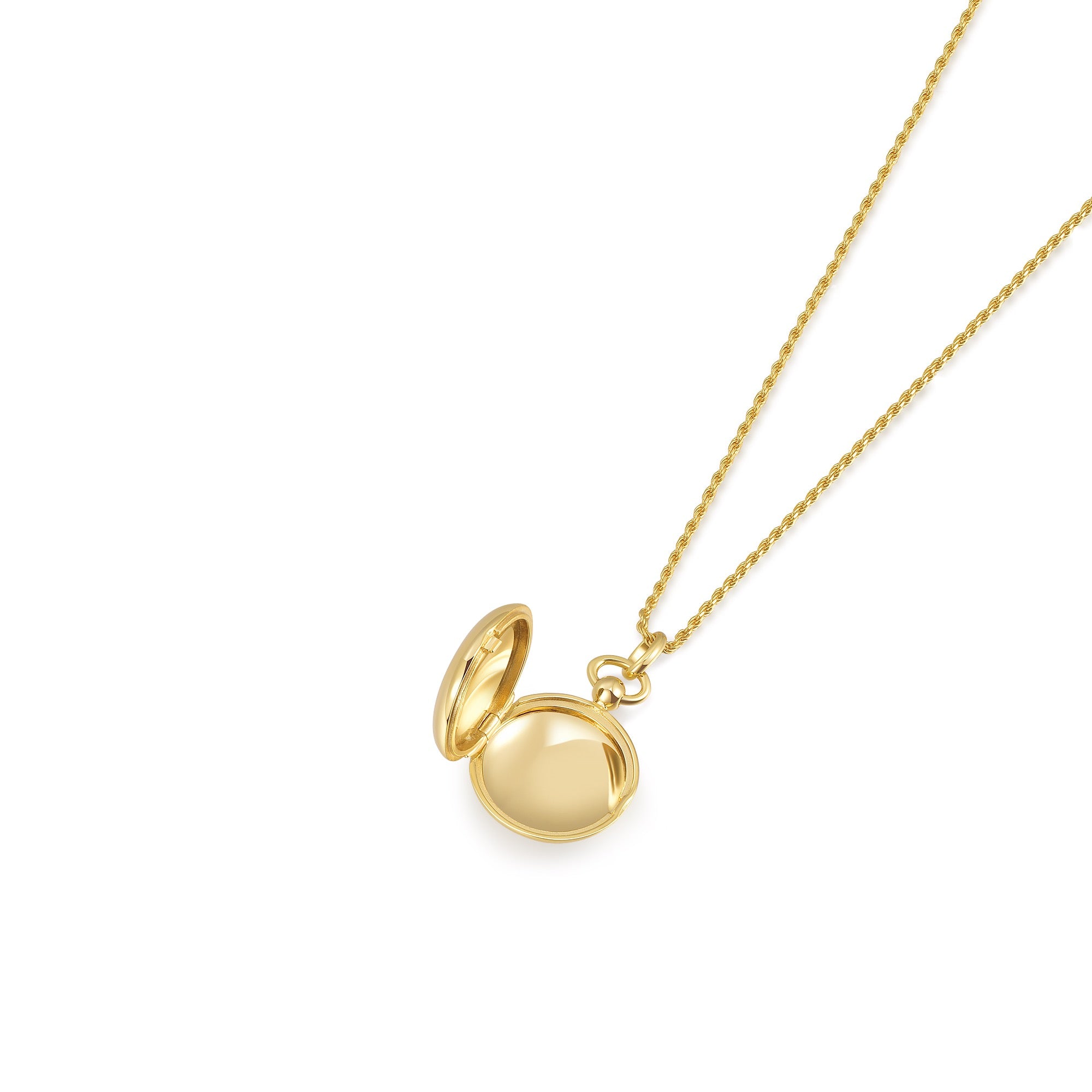 18K Gold Vermeil Luna Halo Whisper Locket SN006G