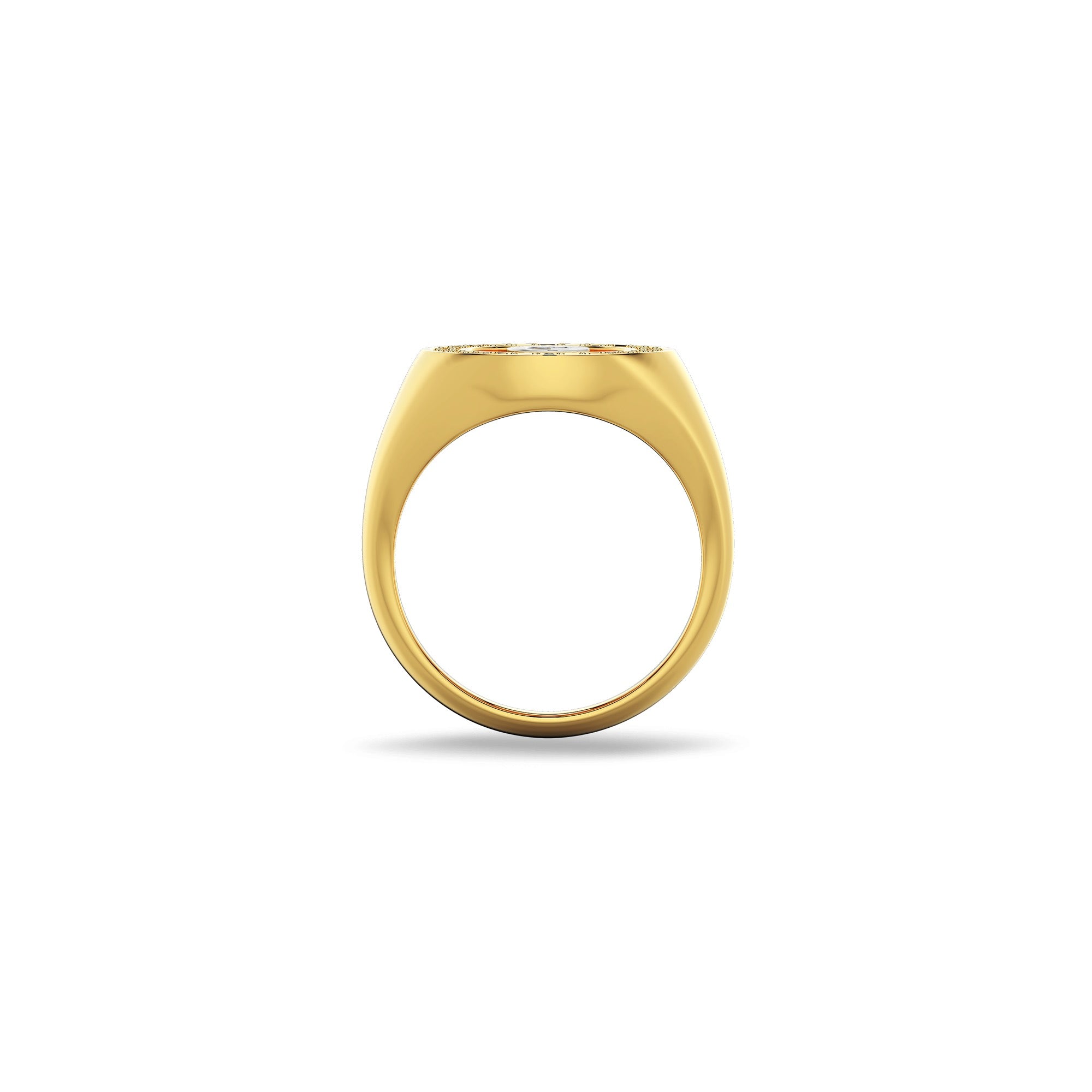 18K Gold Plated Silver Monogram Initial Ring