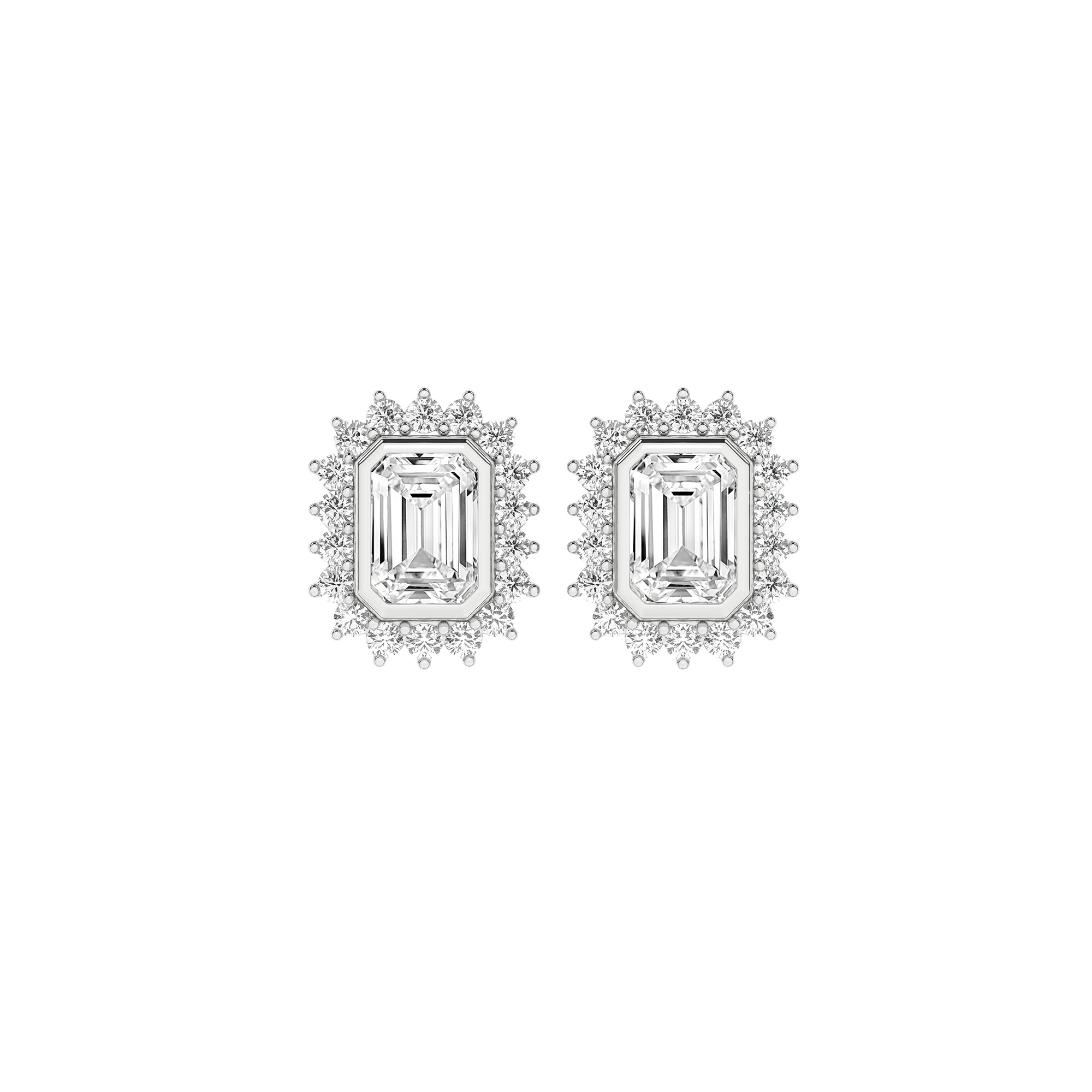 Emerald-cut diamond Earrings