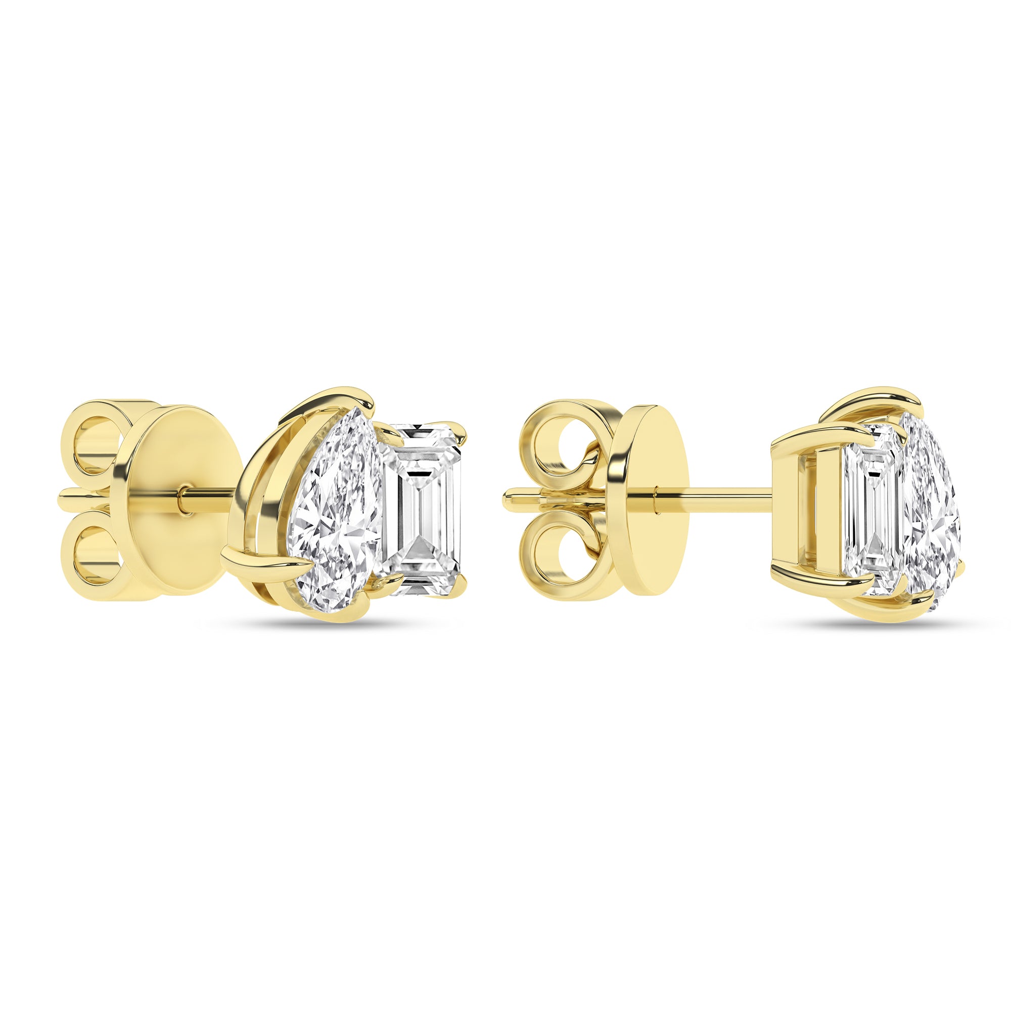 Toi et Moi Diamond Stud Earrings