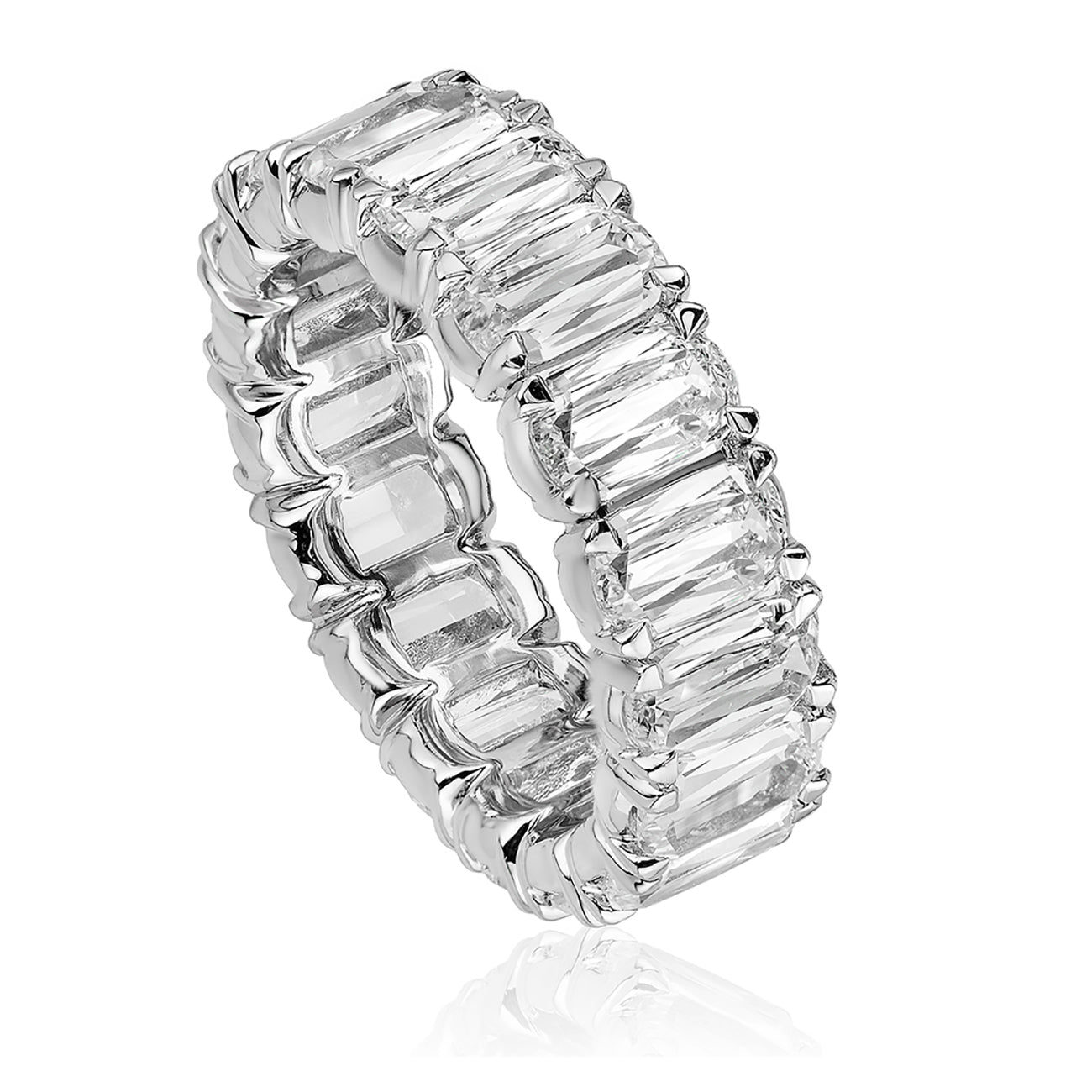 Platinum Crisscut L'Amour Eternity band