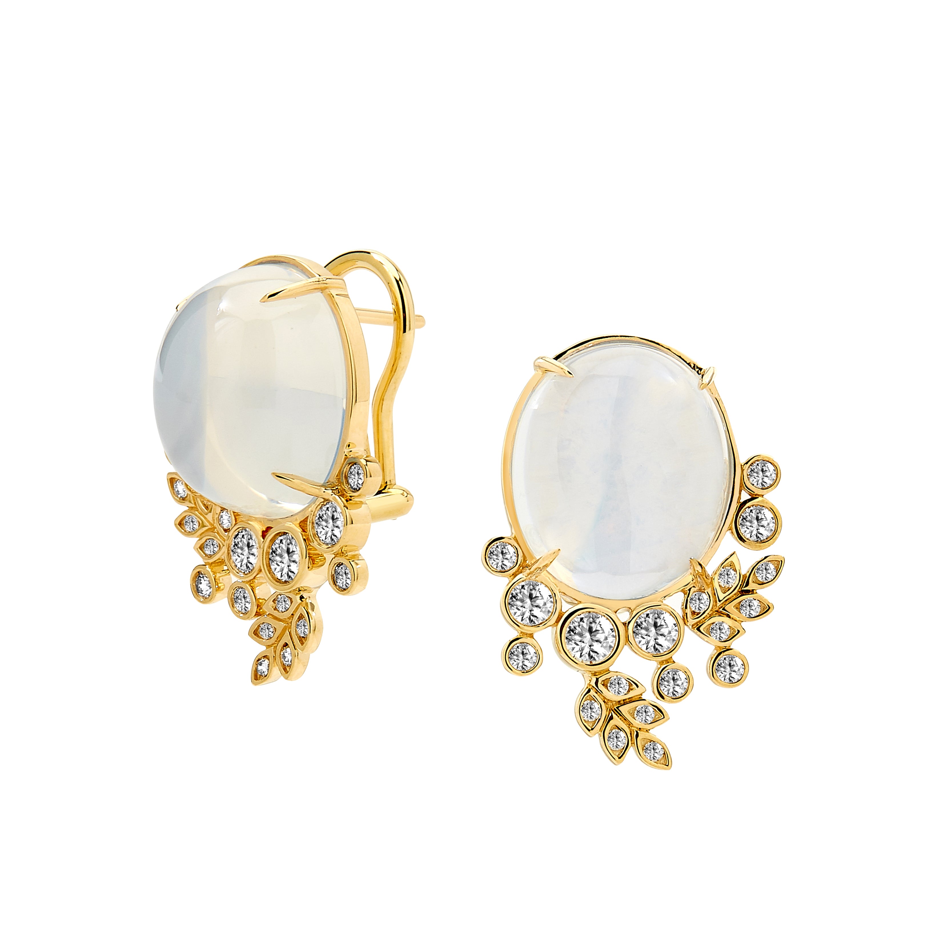 Jardin Vine Earrings in Moon Quartz