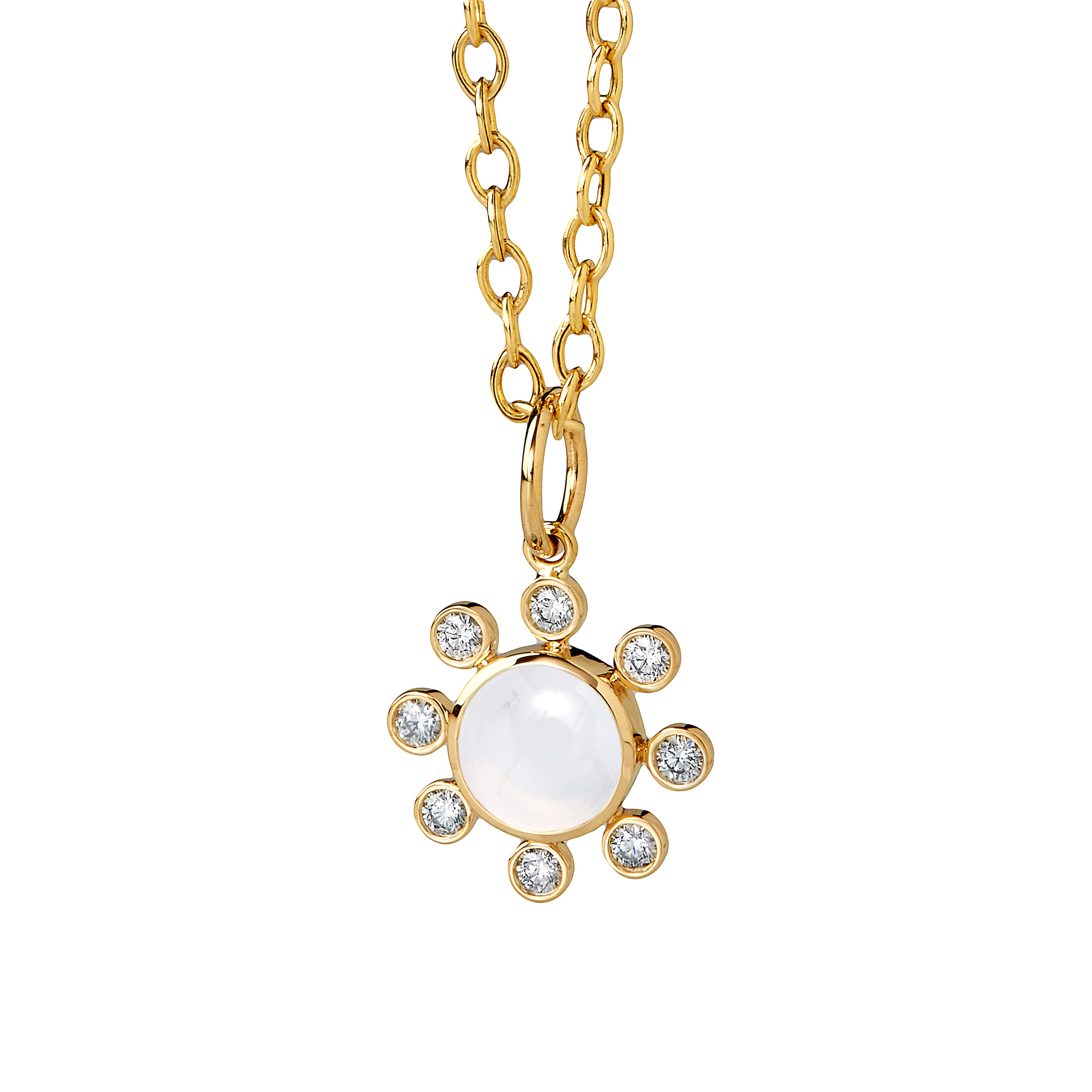 Moon Quartz Sunburst Pendant