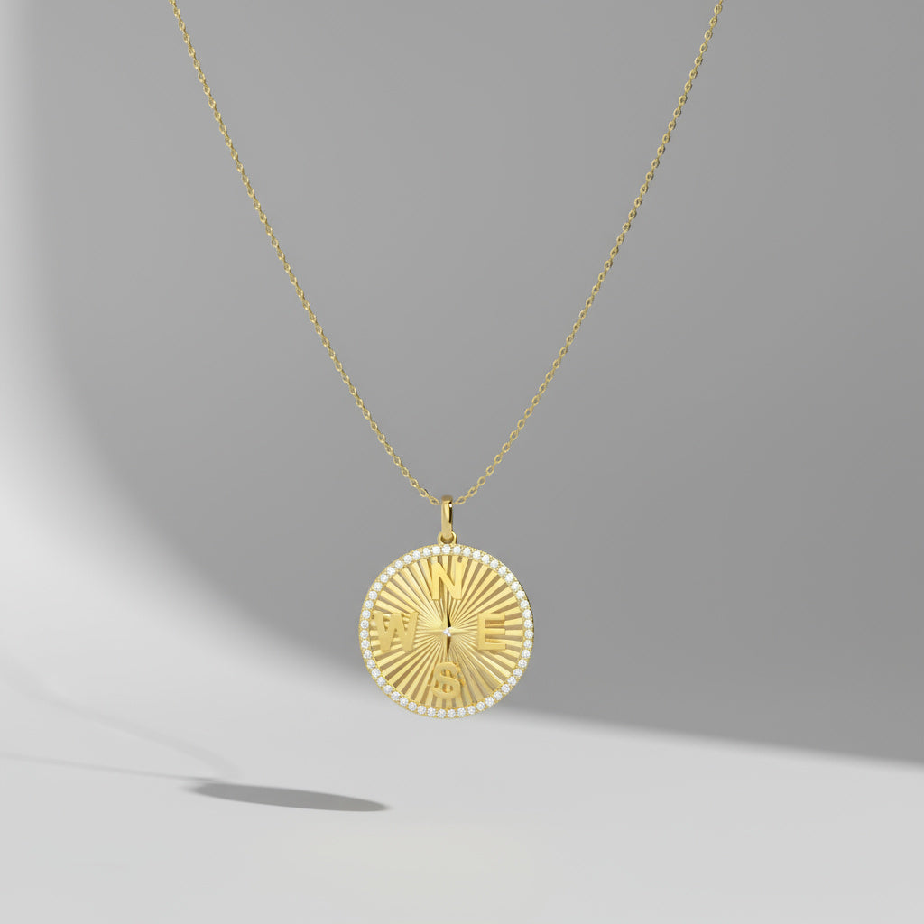 18k Gold Plated Personal Story Medallion Necklace AW24N007A