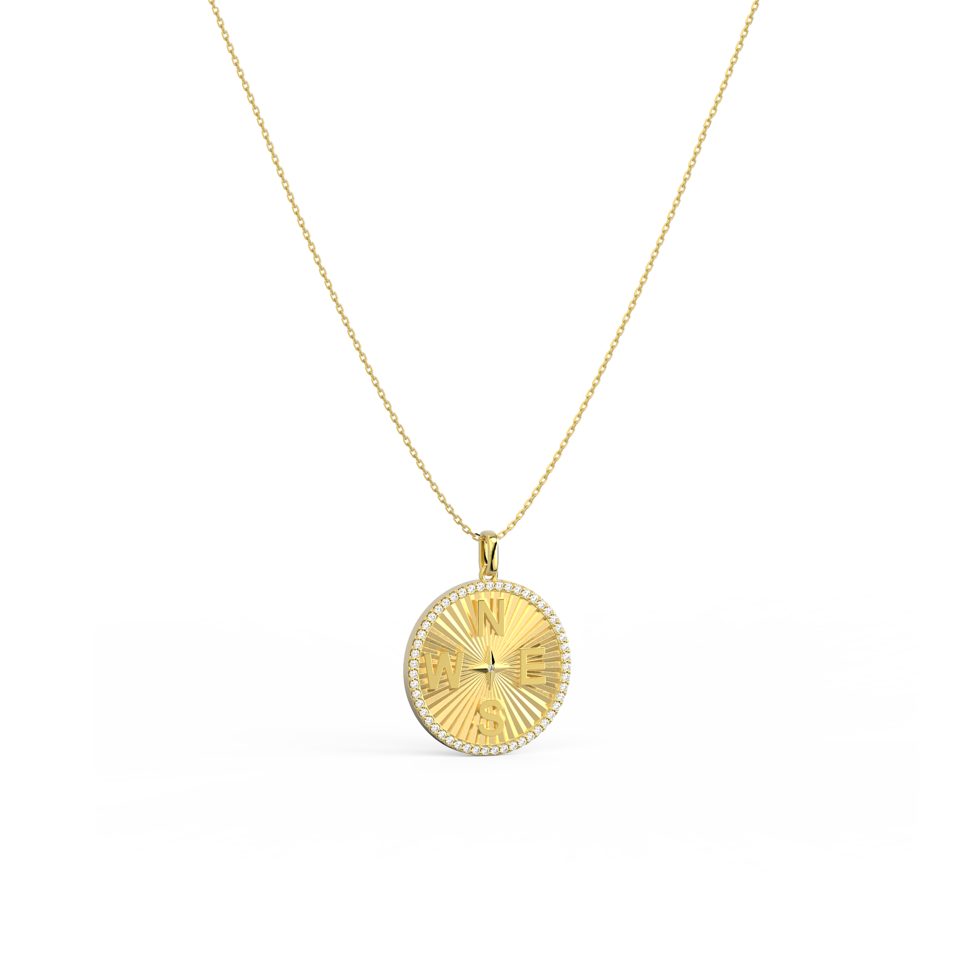 18k Gold Plated Personal Story Medallion Necklace AW24N007A