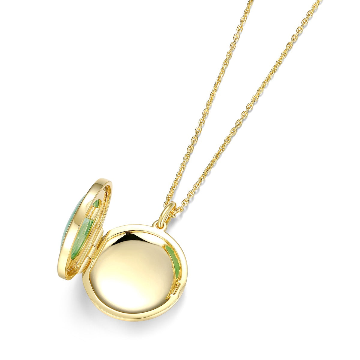 18K Gold Vermeil Legacy Jade Locket SN004G