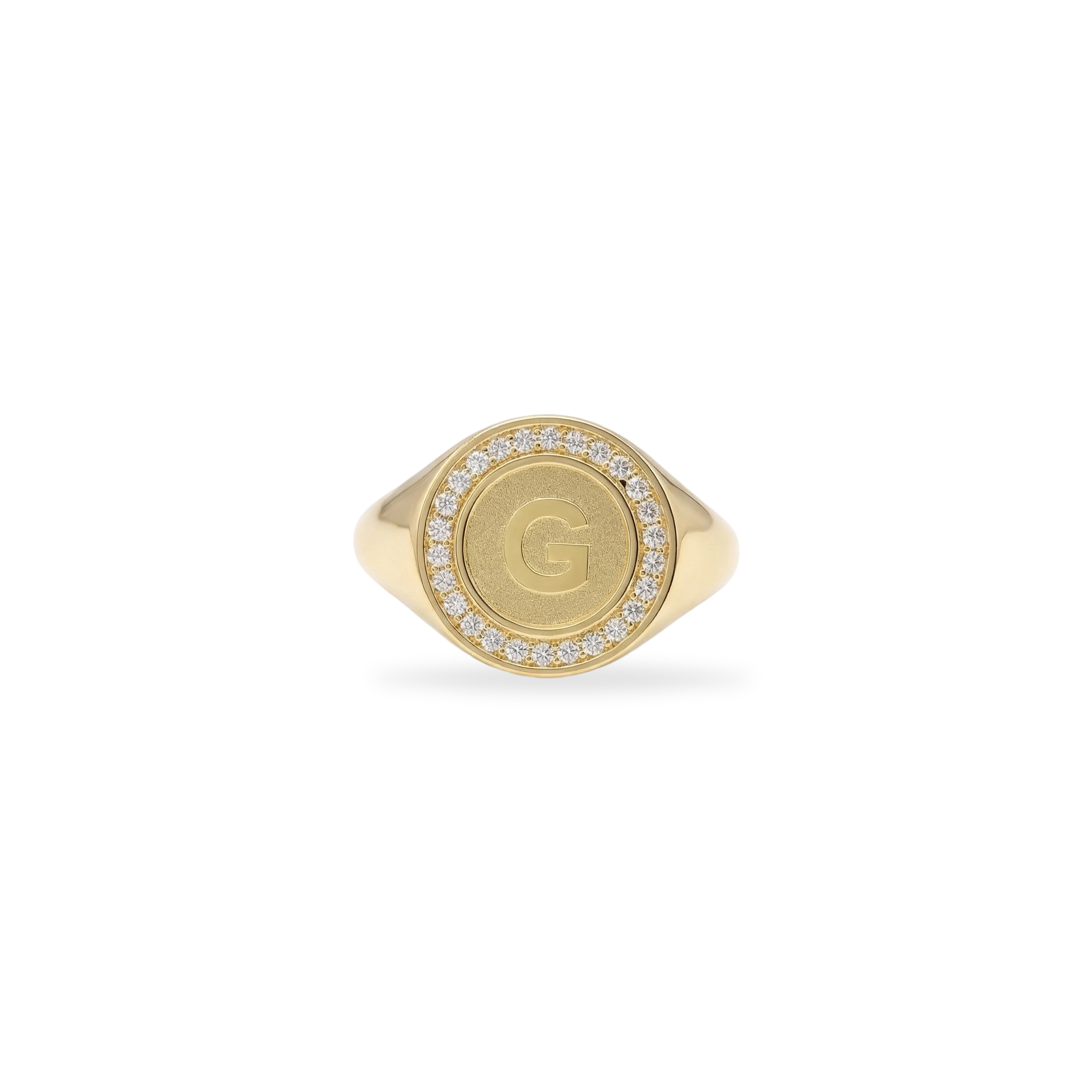18K Gold Plated Silver Monogram Initial Ring