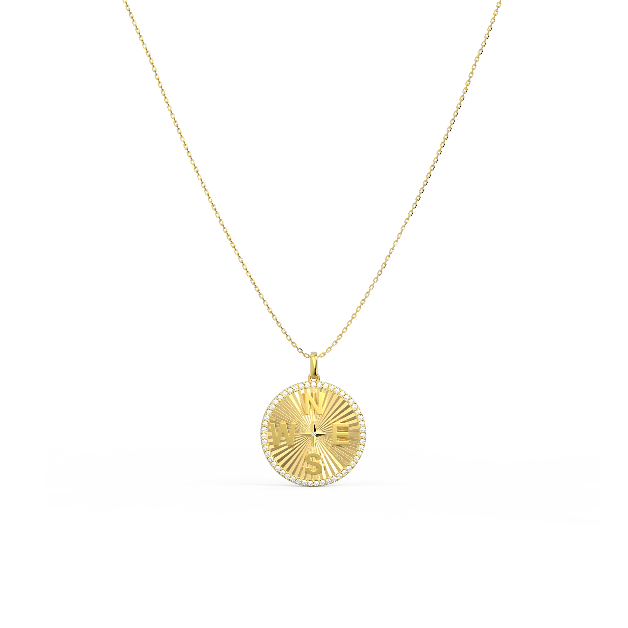 18k Gold Plated Personal Story Medallion Necklace AW24N007A