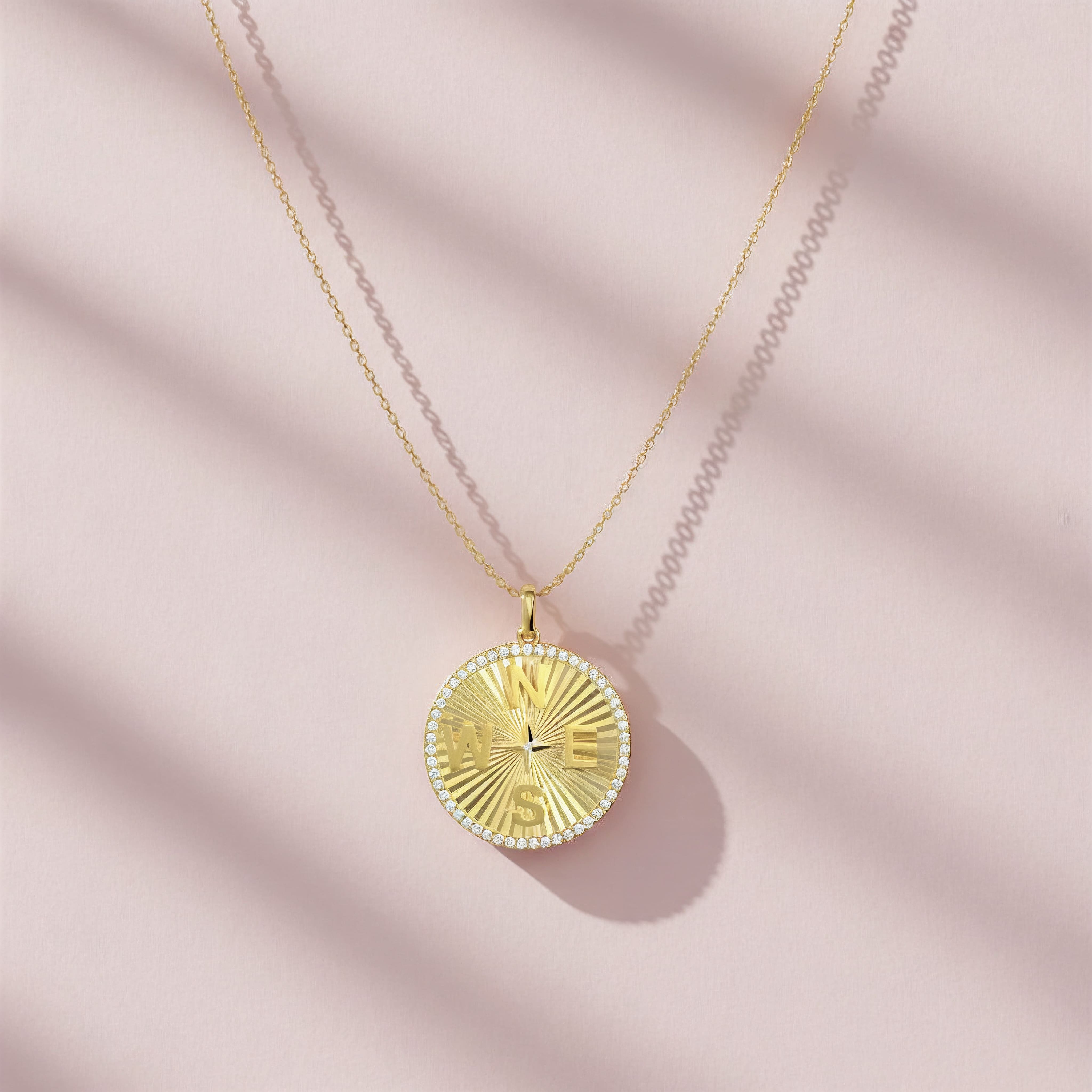 18k Gold Plated Personal Story Medallion Necklace AW24N007A