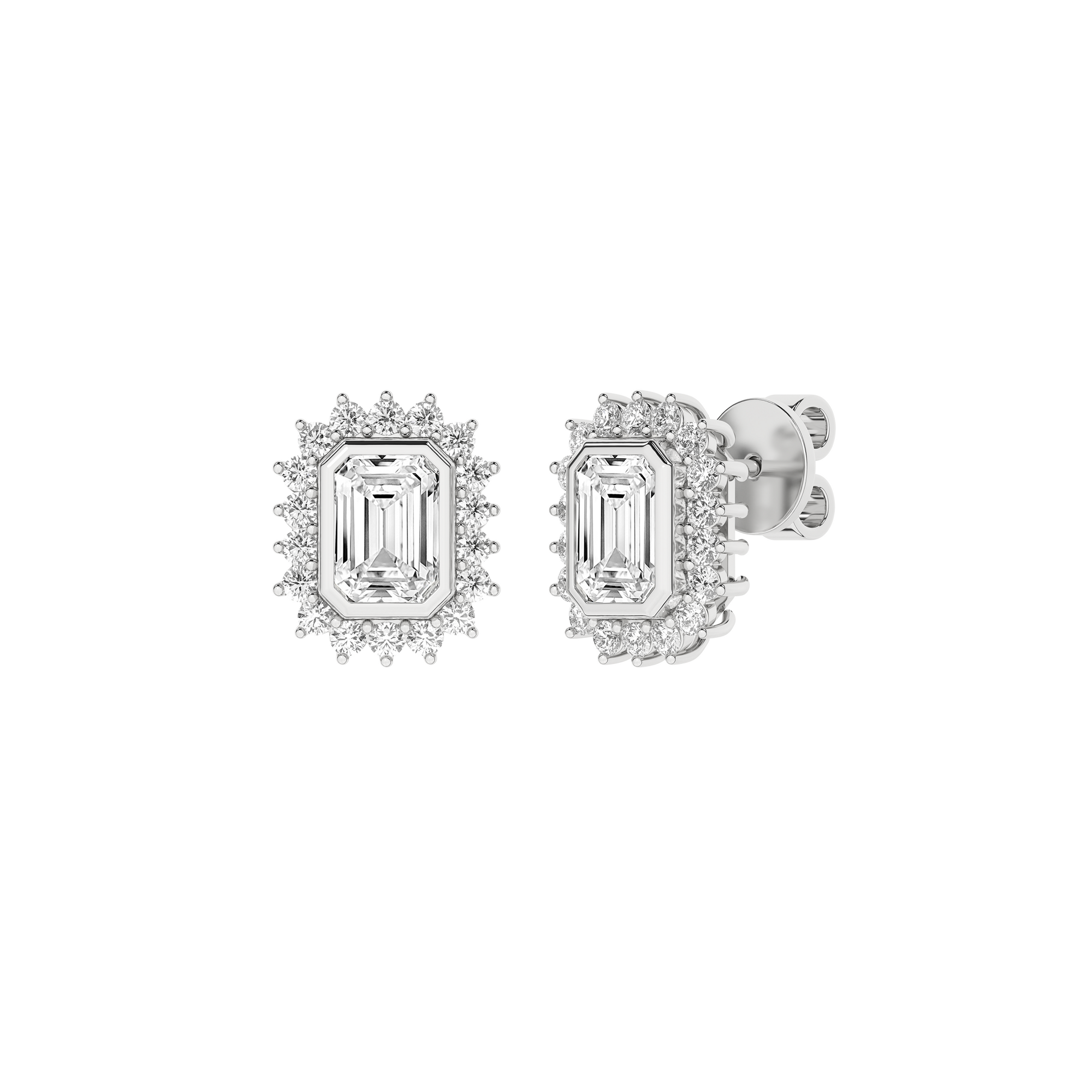 Emerald-cut diamond Earrings