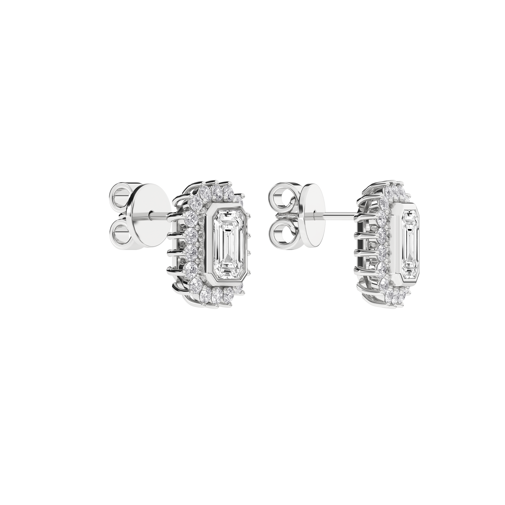 Emerald-cut diamond Earrings