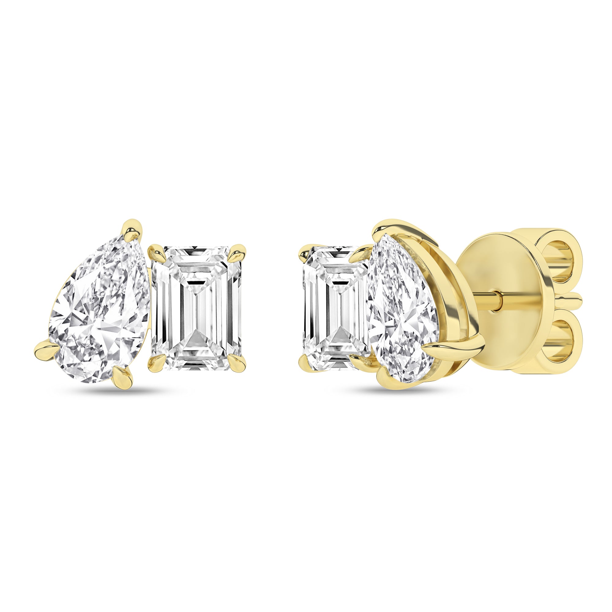 Toi et Moi Diamond Stud Earrings