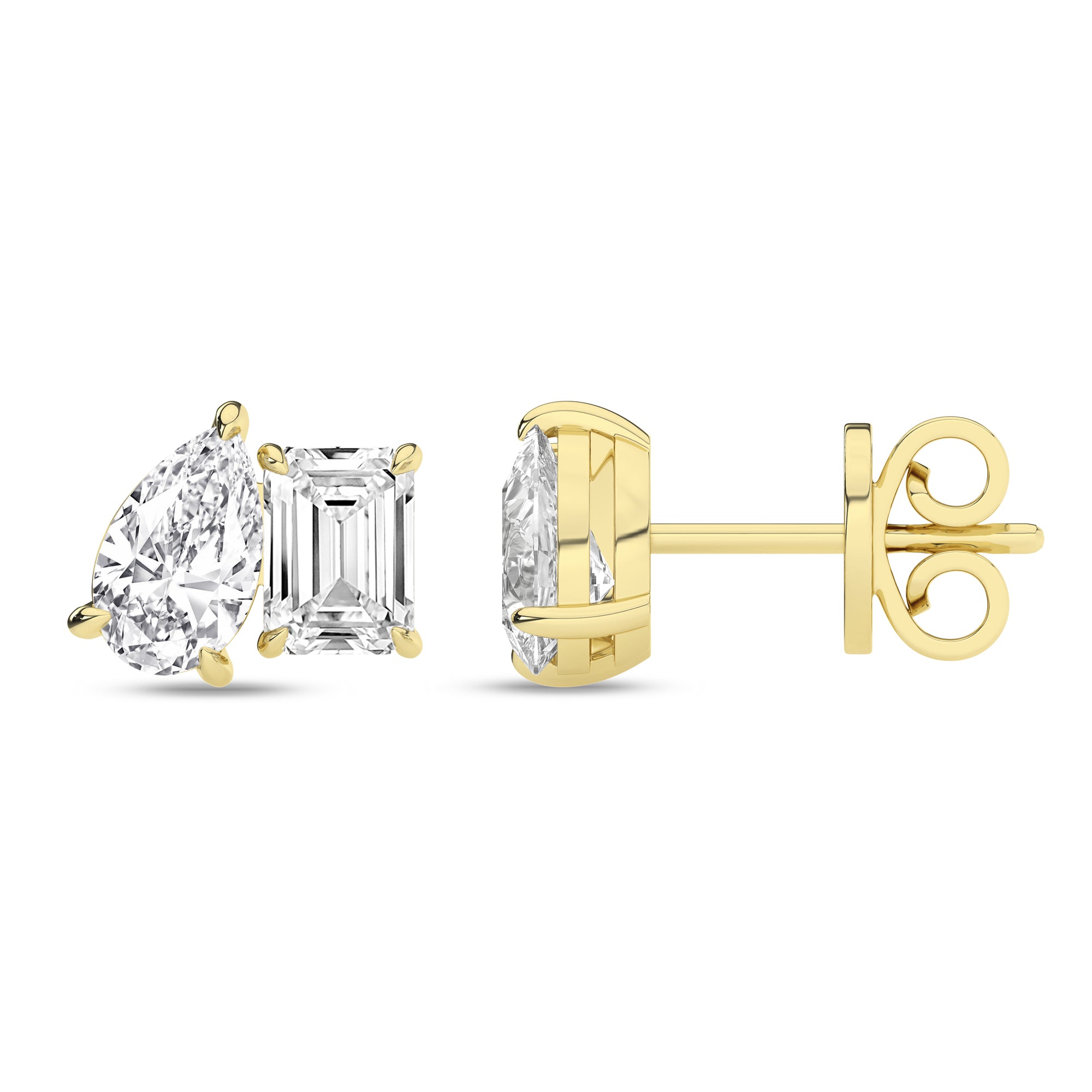 Toi et Moi Diamond Stud Earrings