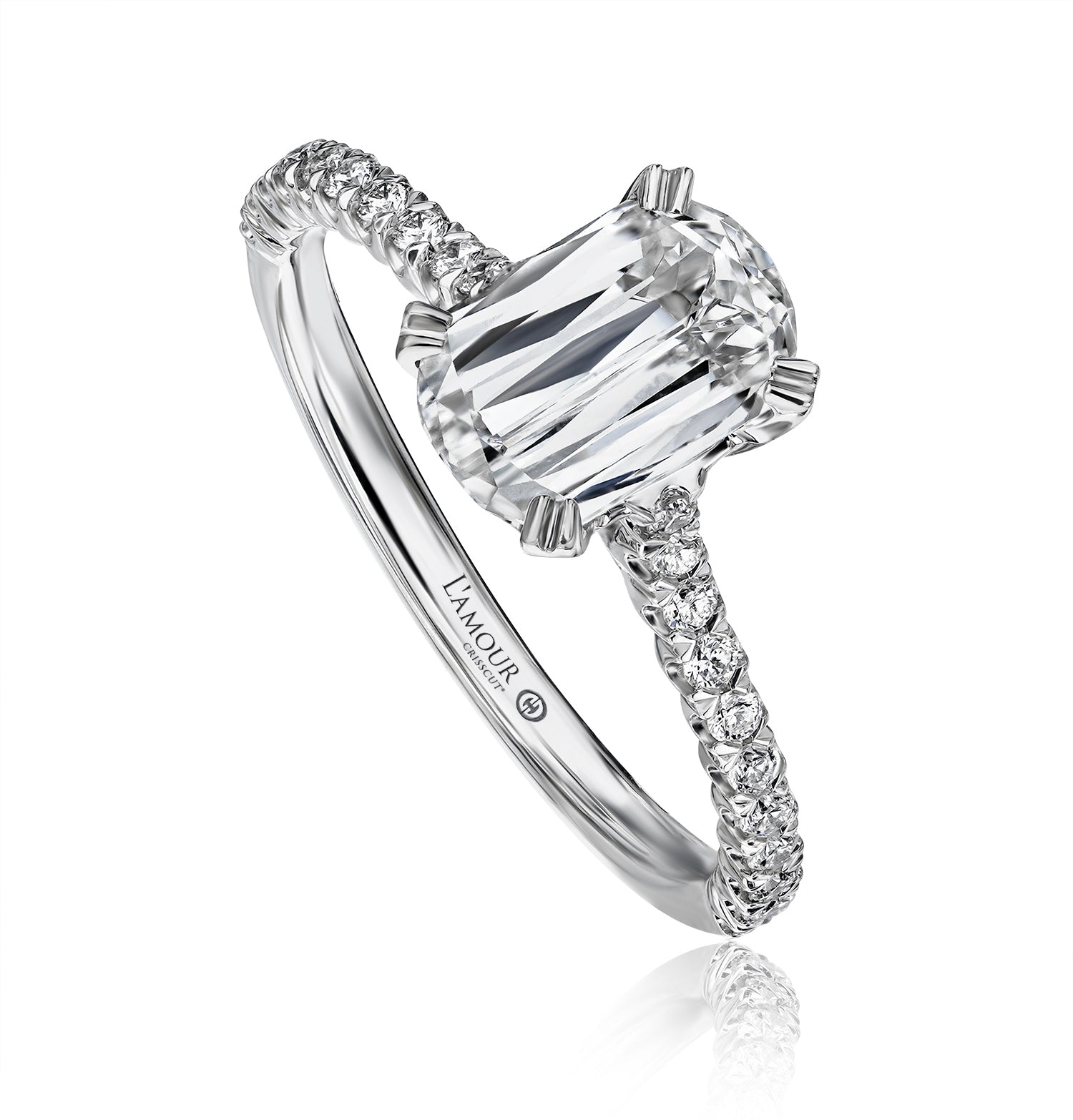 Crisscut l'Amour Engagement Ring