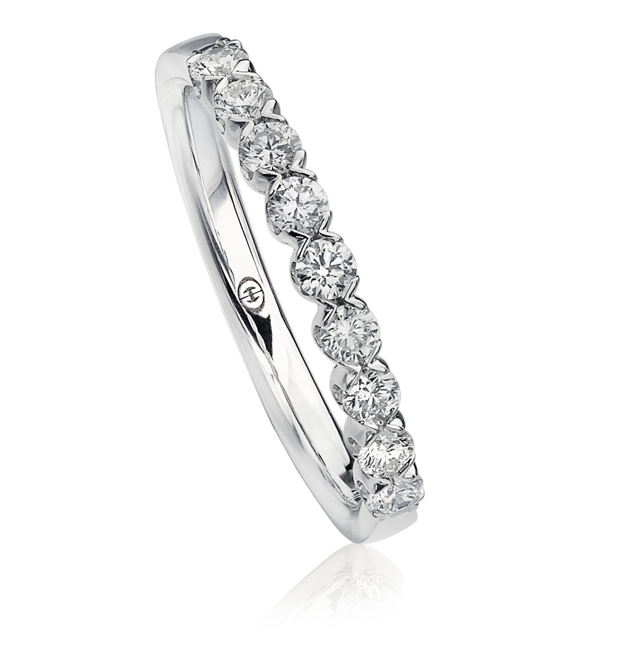 White Gold Diamond "V-Prong" Wedding Band