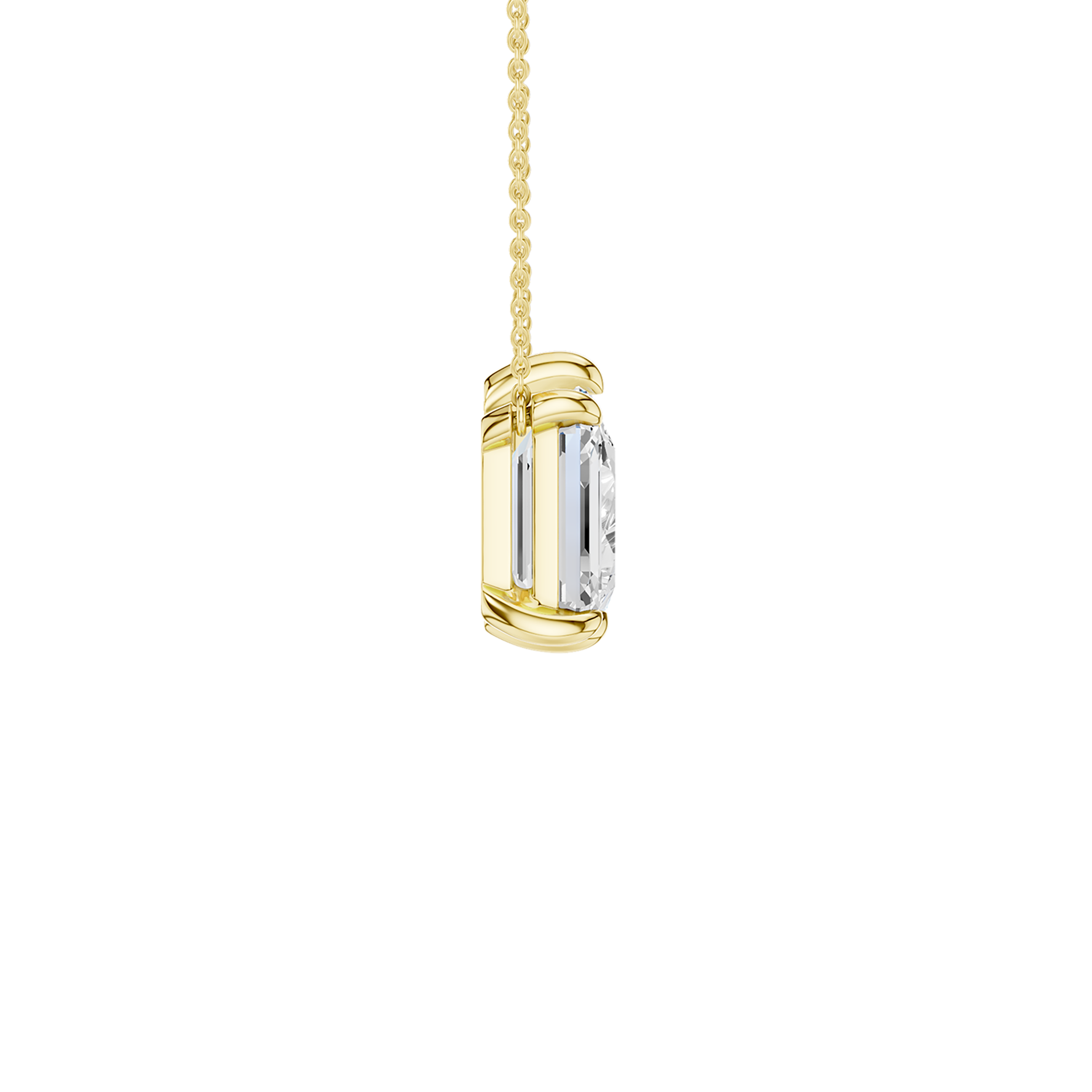 Toi et Moi yellow gold pendant