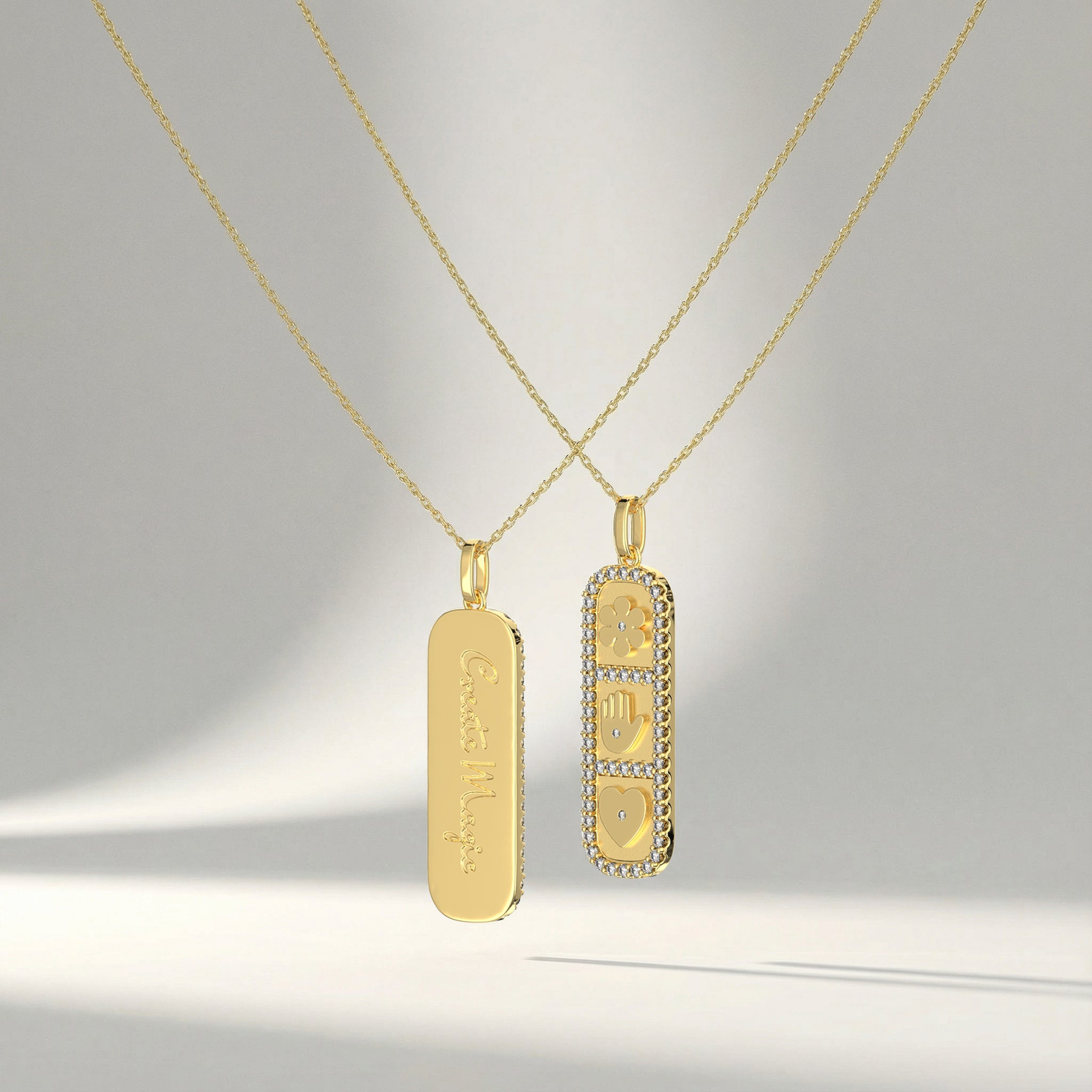 18k Gold Plated Elements Necklace SS25N003G