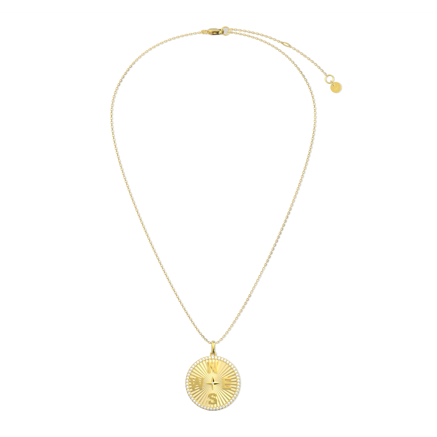 18k Gold Plated Personal Story Medallion Necklace AW24N007A